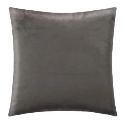COUSSIN TRESSE EN VELOURS GRIS FONCE 40X40CM