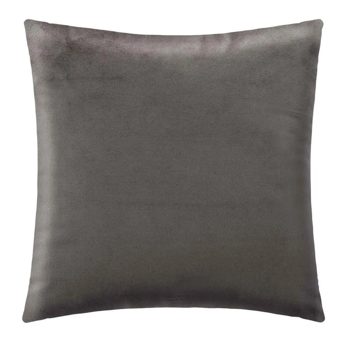 COUSSIN TRESSE EN VELOURS GRIS FONCE 40X40CM