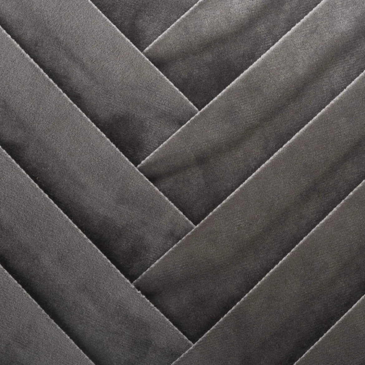 COUSSIN TRESSE EN VELOURS GRIS FONCE 40X40CM