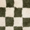 COUSSIN TUFTE DAMIER CORNER KAKI 38X58CM