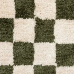 COUSSIN TUFTE DAMIER CORNER KAKI 38X58CM