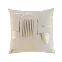 COUSSIN 45X45CM COTON IMPRIME METALLISE SEVENTIES