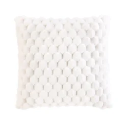 COUSSIN 45X45CM FOURRURE VELOURS FROSTY NATUREL