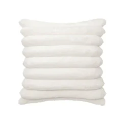 COUSSIN 45X45CM FOURRURE VELOURS BOUDOIR NATUREL