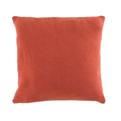 COUSSIN 40X40CM GAZE DE COTON UNI ANGELIA TERRACOTTA