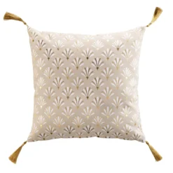 COUSSIN 40X40CM IMPRIME METALLISE RAFINA