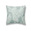 COUSSIN 40X40CM MOTIF FEUILLAGE VERT