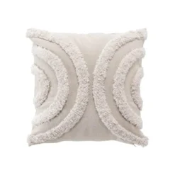 COUSSIN 40X40CM POLYCOTON TUFTE ZITA NATUREL