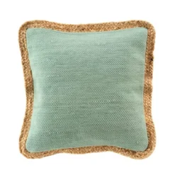 COUSSIN 45X45CM UNI ET JUTE AKINA SAUGE