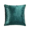 COUSSIN 45X45CM VELOURS UNI NORIA PETROLE