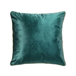 COUSSIN 45X45CM VELOURS UNI NORIA PETROLE