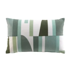 COUSSIN DEHOUSSABLE 30X50CM IMPRIME ENIGMA SAUGE