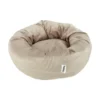 COUSSIN DONUT ROND VELOURS COTELE 55X20CM CRAFTY NOISETTE