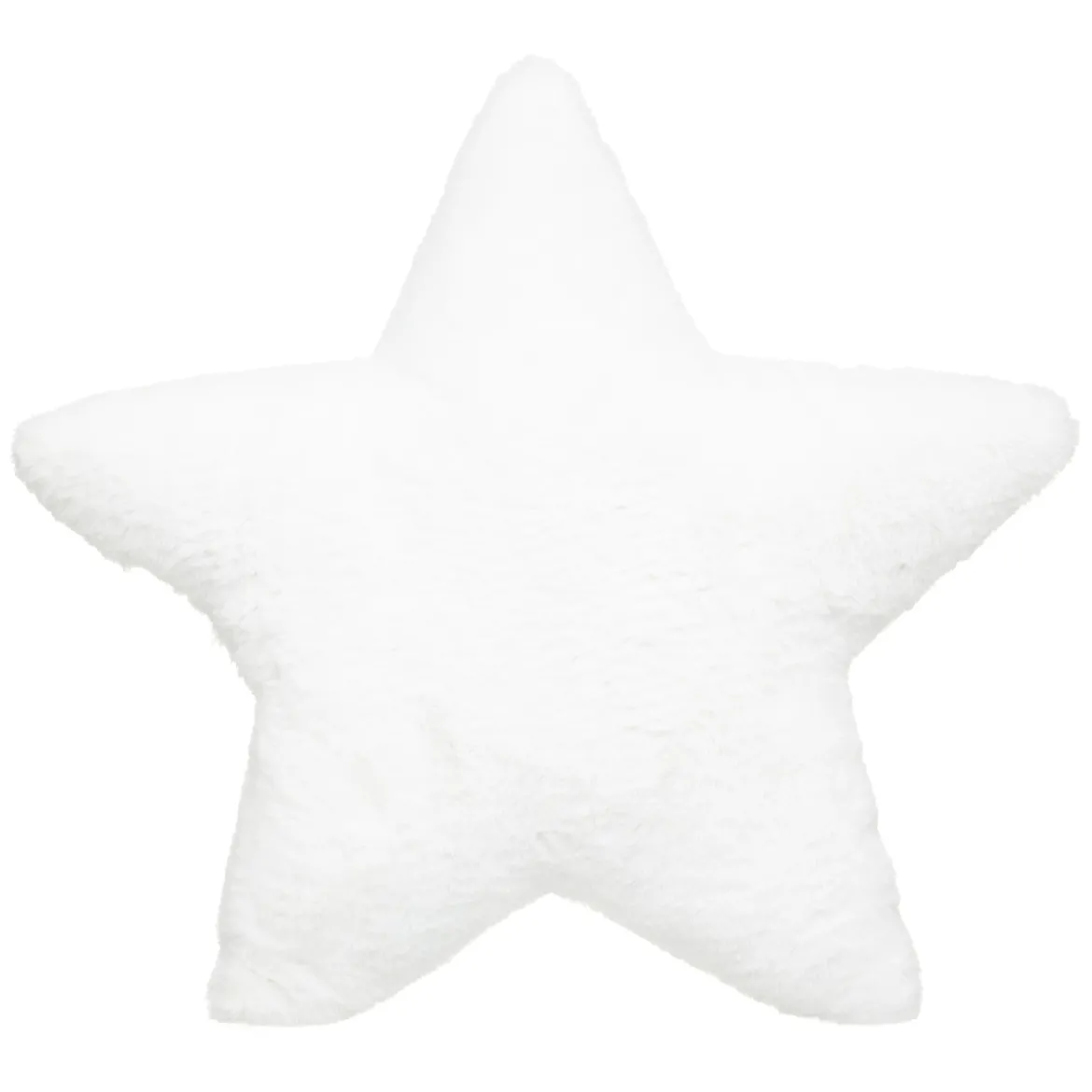 COUSSIN ETOILE FOURRURE BLANC