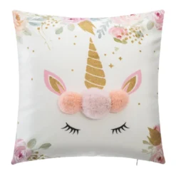 COUSSIN LICORNE POMPOM