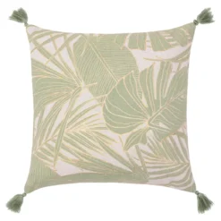 COUSSIN POMPONS 45X45CM POLYCOTON METALLISE ALANIS