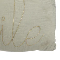 COUSSIN RECTANGLE DOUBLE GAZE COTON VERT