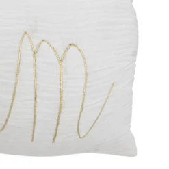 COUSSIN RECTANGLE DOUBLE GAZE COTON BLANC