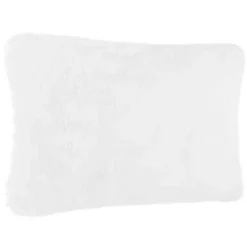 COUSSIN RECTANGLE FOURRURE BLANC 30X45CM
