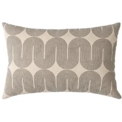 COUSSIN 40X60CM POLYCOTON IMPRIME METALLISE ONDINE NOIR