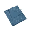 COUVERTURE GAZE DE COTON 75X75CM BLEU FONCE
