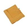 COUVERTURE GAZE DE COTON 75X75CM MOUTARDE