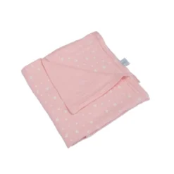 COUVERTURE GAZE DE COTON 75X75CM ROSE