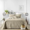 COUVRE LIT 2 PERSONNES MATELASSE 220X240CM ROMANE NATUREL