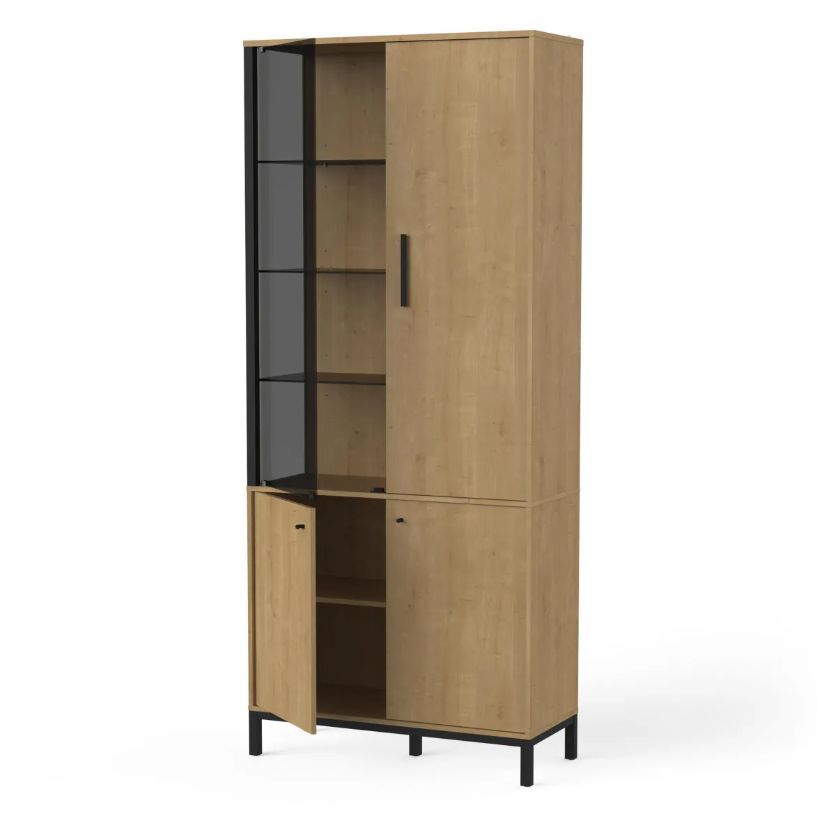CRAFT VITRINE 1 PORTE VITREE ET 3 PORTES