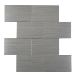 CREDENCE ADHESIVE X4 PIECES 25X25CM MURAL CAREO CHROME