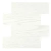 CREDENCE ADHESIVE X4 PIECES 25X25CM MURAL BOISEO BLANC