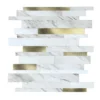 CREDENCE ADHESIVE X4 PIECES 25X25CM MURAL LAMELLES