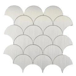 CREDENCE ADHESIVE X4 PIECES 25X25CM MURAL SCALE CHROME
