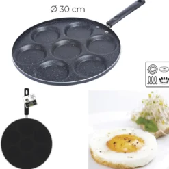 CREPIERE PANCAKE 7 TROUS D.30CM
