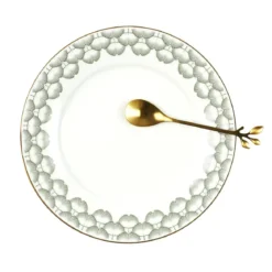 CUILLERE CAFE FEUILLE DOREE X4 PIECES