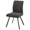 CYRIELLE CHAISE ANTHRACITE PIEDS METAL NOIR