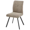 CYRIELLE CHAISE MARRON GLACE PIEDS METAL NOIR