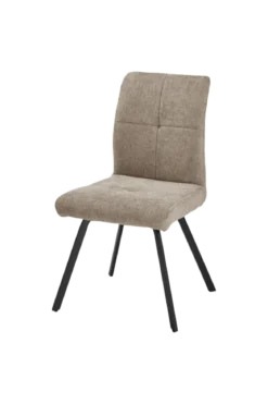 CYRIELLE CHAISE MARRON GLACE PIEDS METAL NOIR