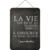 DECO METAL ARDOISE CORDE 44X61CM