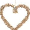 DECO MURALE BOIS COEUR AGNES H.35CM