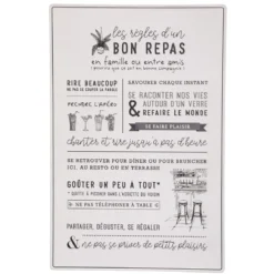 DECO MURALE METAL CITATION D.38X58CM