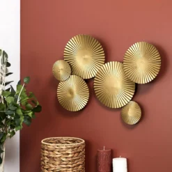 DECO MURALE METAL DORE