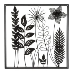 DECO MURALE METAL FEUILLE 40X40CM