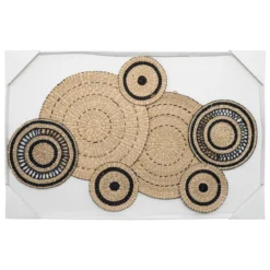 DECO MURALE ROSEAU LUMIERE D HIVER D.115X72CM