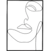 DECORATION MURALE FILAIRE NOIRE VISAGE 32X45CM