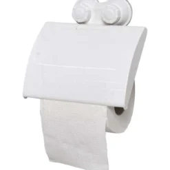 DEROULEUR PAPIER WC PP SUR VENTOUSES   BLANC