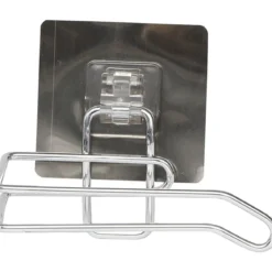 DEROULEUR WC ACIER INOXYDABLE SUR CARTE ADHESIVE 3M CHROME