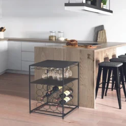 DESSERTE METAL PORTE BOUTEILLE