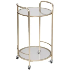 DESSERTE METAL VERRE THALIA DORE