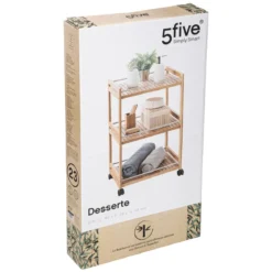 DESSERTE 3 TABLETTES BAMBOU